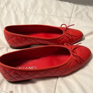 Chanel quilted ballerina flat